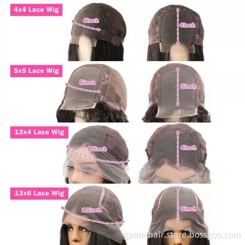 Wholesale HD Transparent Lace 100% Human Hair water Wave Wig Brazilian Hair Water Wave Lace Front Wigs With Baby Hair